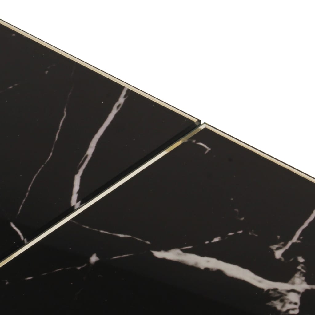 Coffee Table Gold Stainless Steel and Tempered Glass