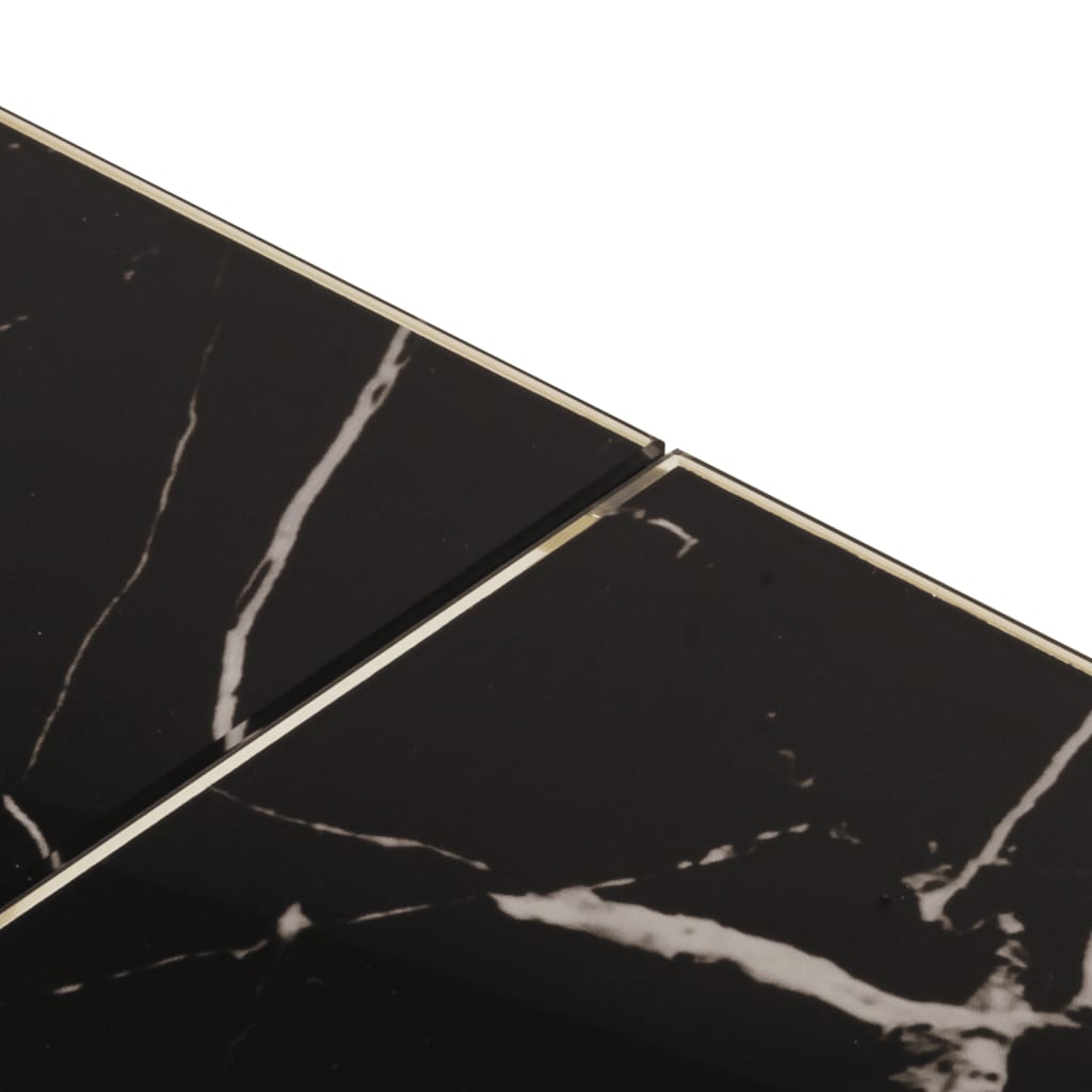 Coffee Table Gold Stainless Steel and Tempered Glass