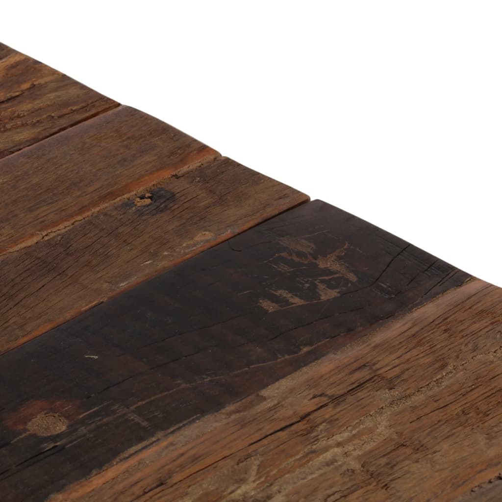 Coffee Table Silver Stainless Steel and Solid Sleeper Wood