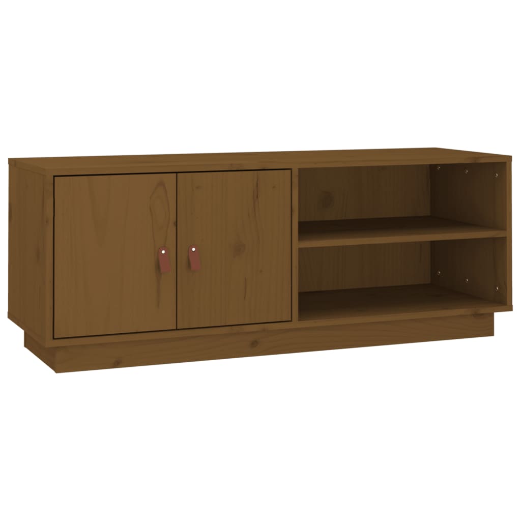 TV Cabinet Honey Brown 105x34x40 cm Solid Wood Pine