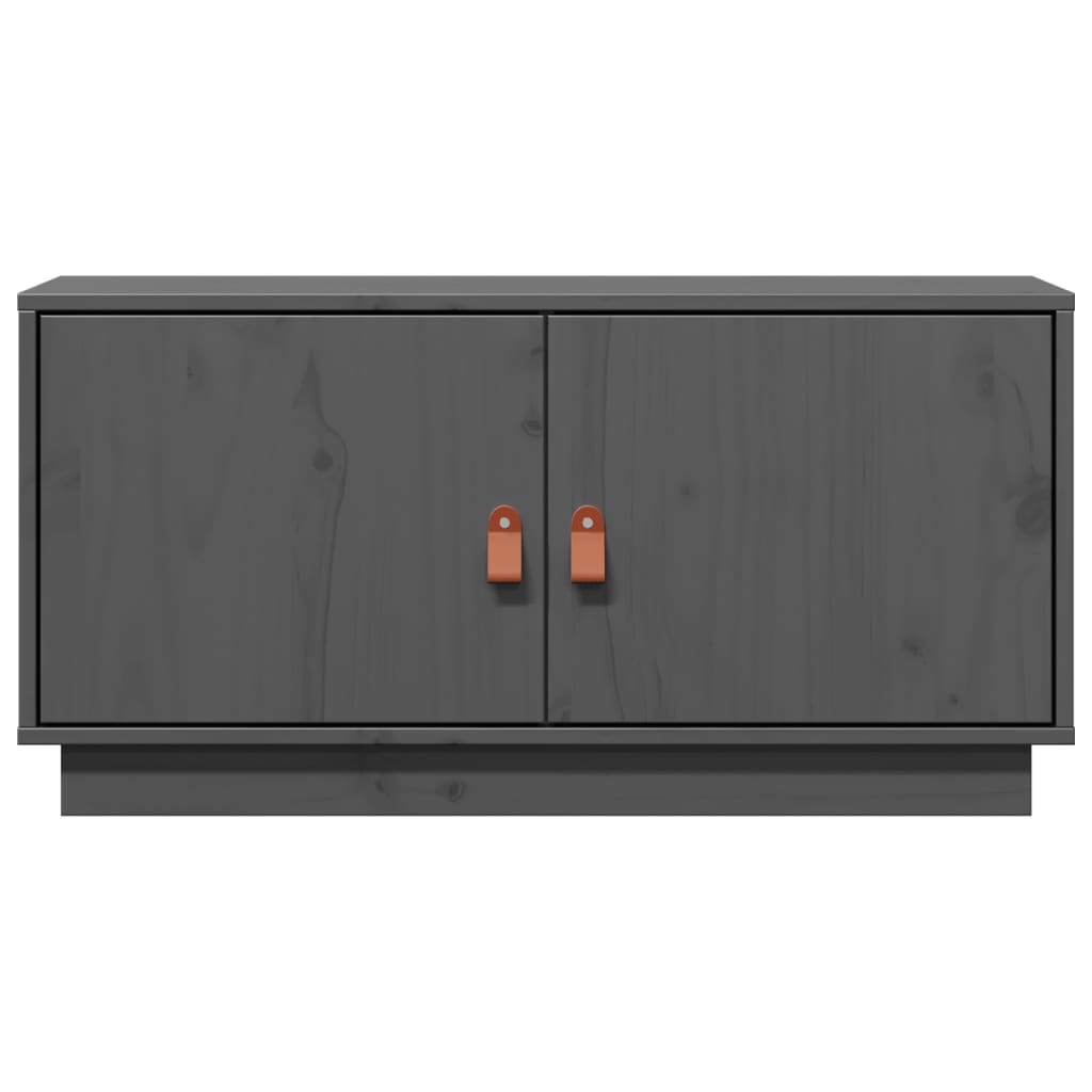 TV Cabinet Grey 80x34x40 cm Solid Wood Pine