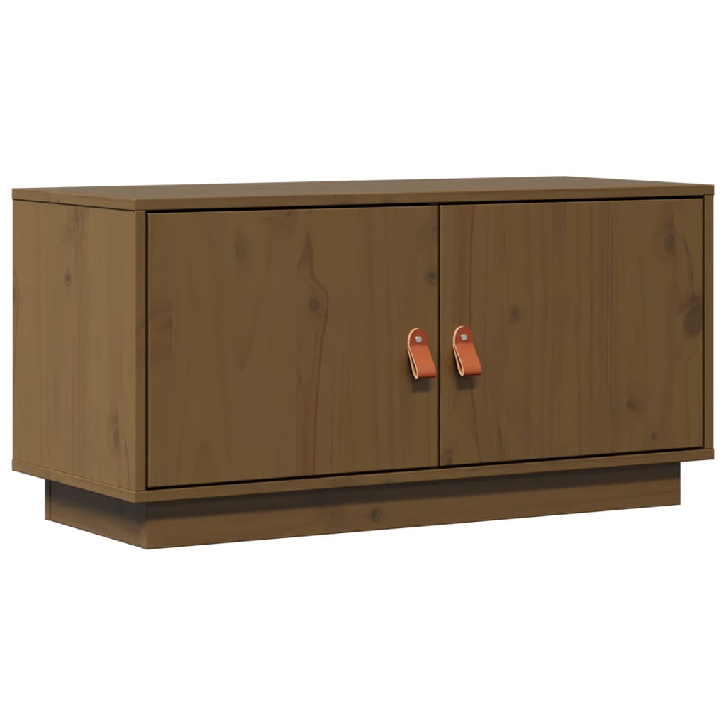 TV Cabinet Honey Brown 80x34x40 cm Solid Wood Pine