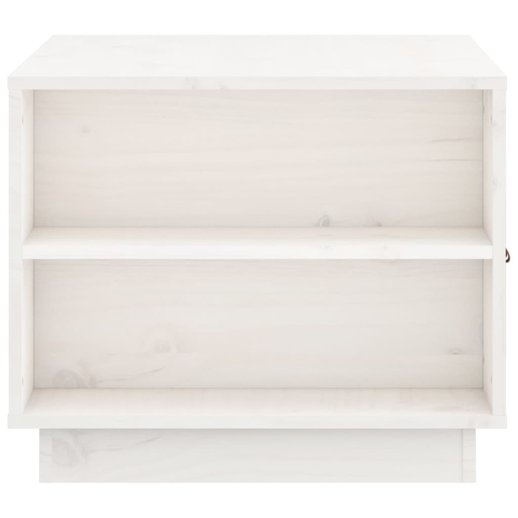 Coffee Table White 100x50x41 cm Solid Wood Pine