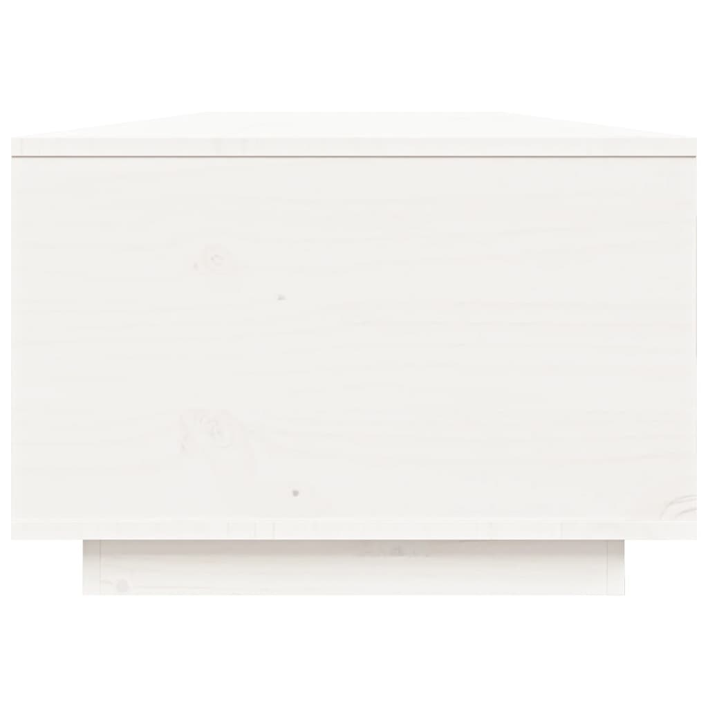 Coffee Table White 80x50x35.5 cm Solid Wood Pine