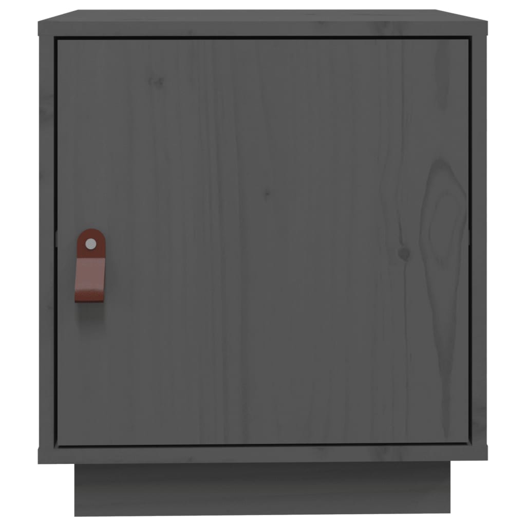 Solid Wood Grey Bedside Cabinets 2 pcs - 40x34x45 cm Pine