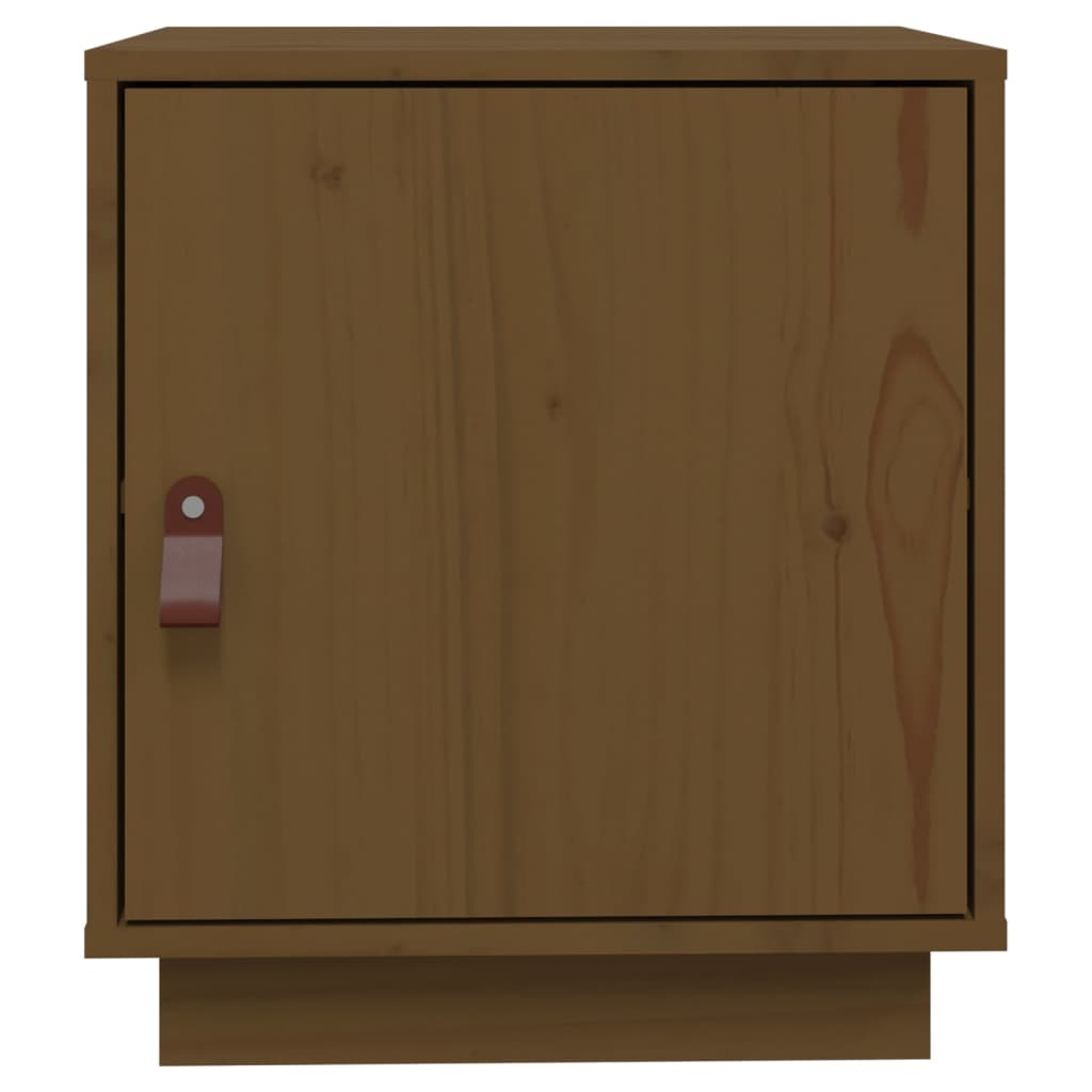 Solid Pine Bedside Cabinet, Honey Brown 40x34x45 cm