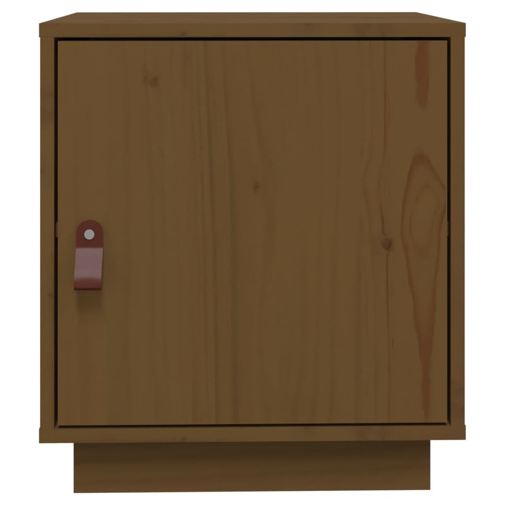 Solid Pine Bedside Cabinets Set, Honey Brown 40x34x45 cm