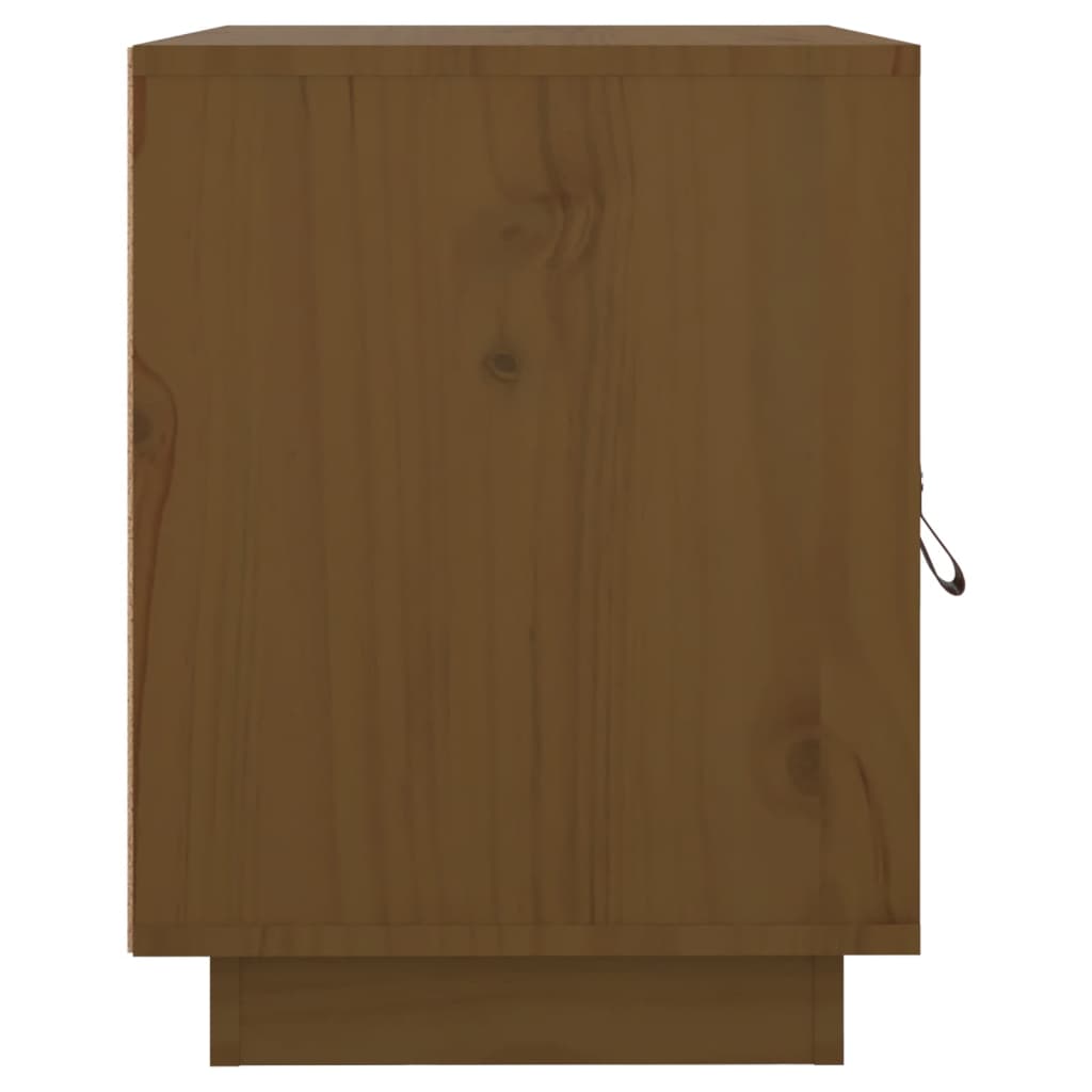 Solid Pine Bedside Cabinets Set, Honey Brown 40x34x45 cm