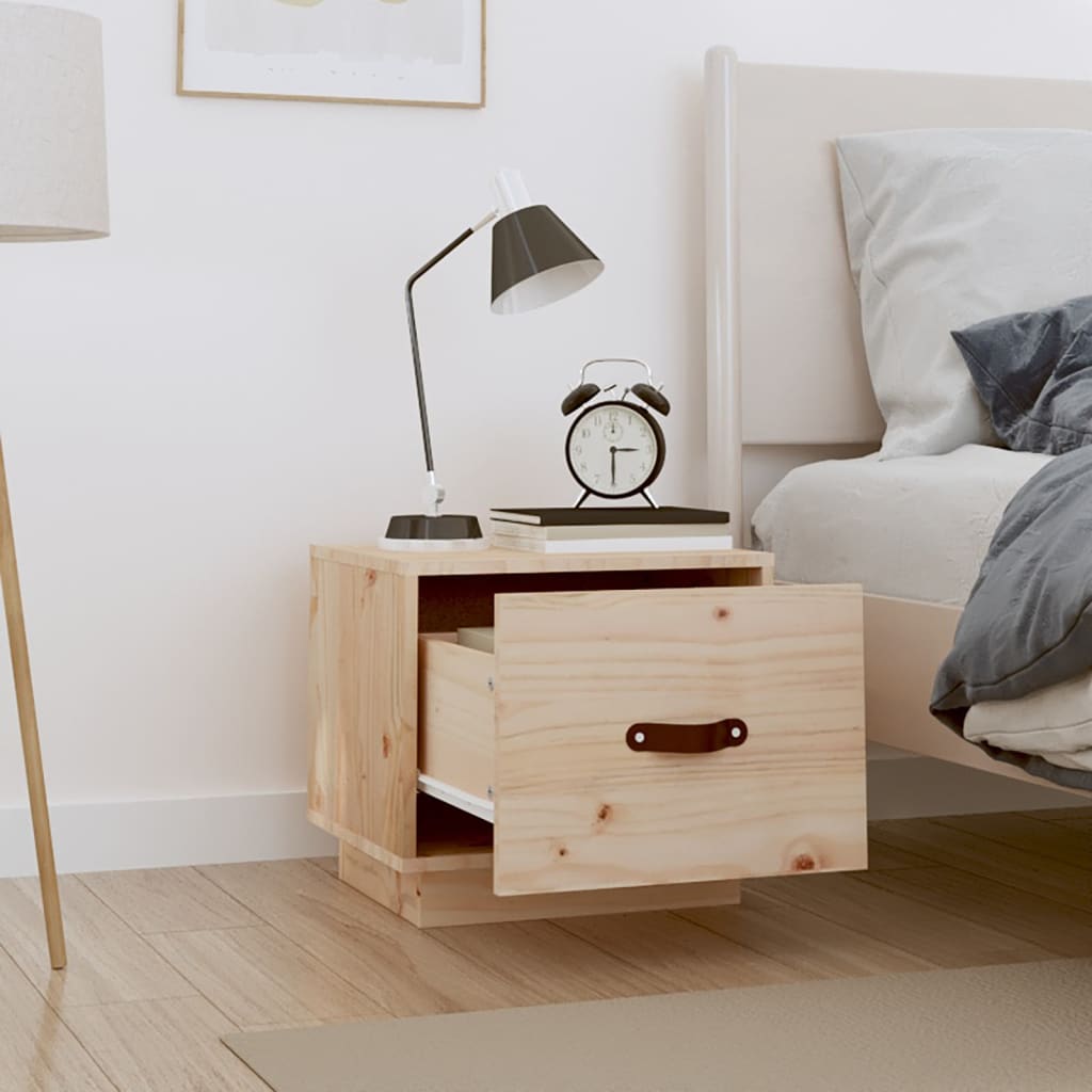Solid Pine Bedside Cabinets 2 pcs - Compact 40x34x35 cm Design