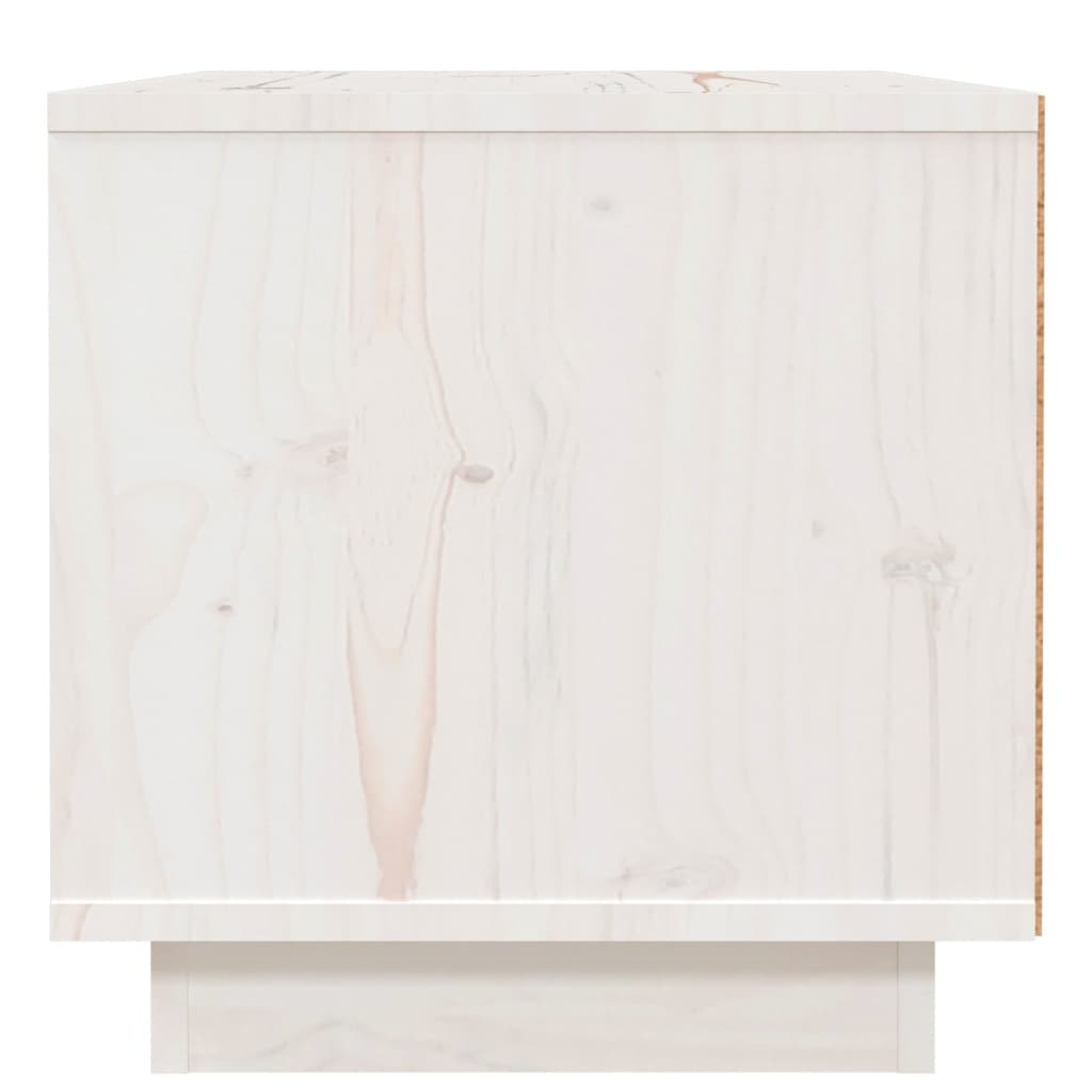 White Solid Wood Pine Bedside Cabinets 2 pcs 40x34x35 cm