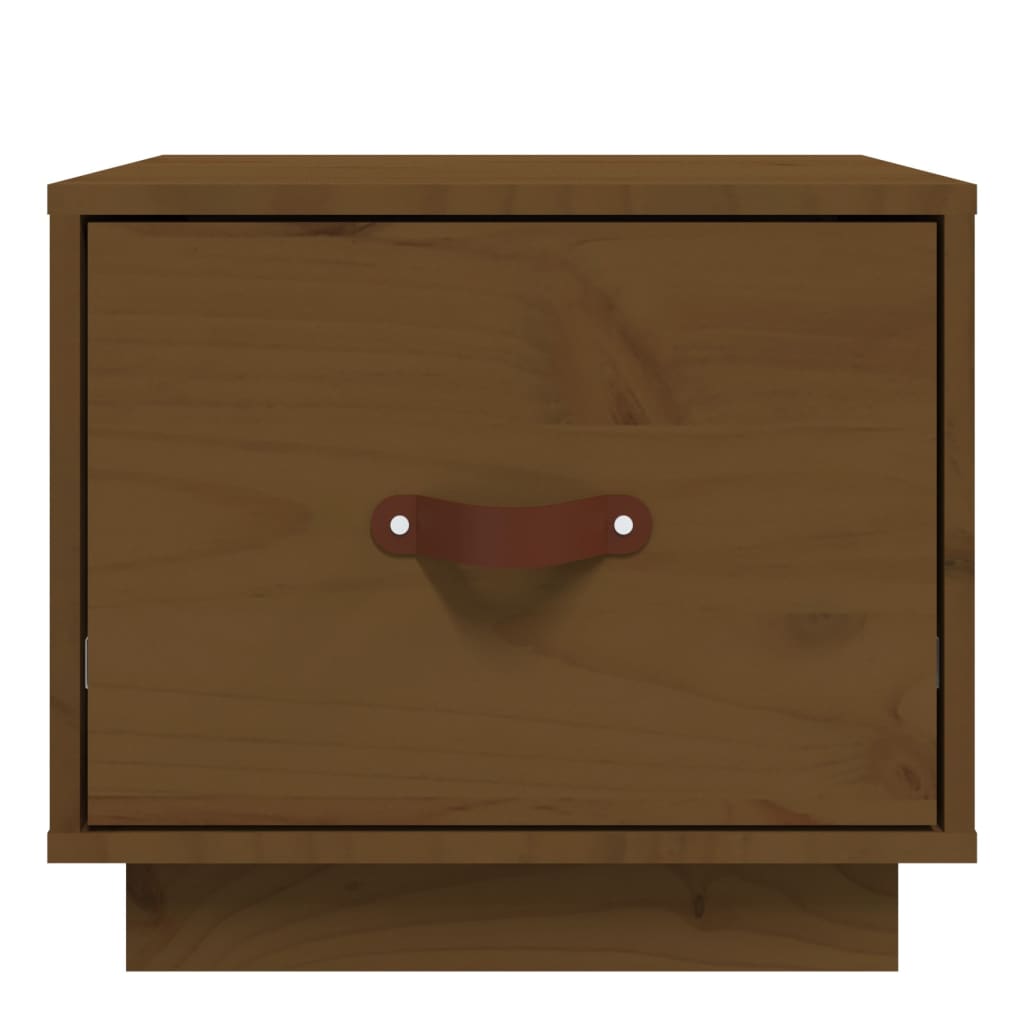 Solid Wood Pine Bedside Cabinet, Honey Brown, 40x34x35 cm