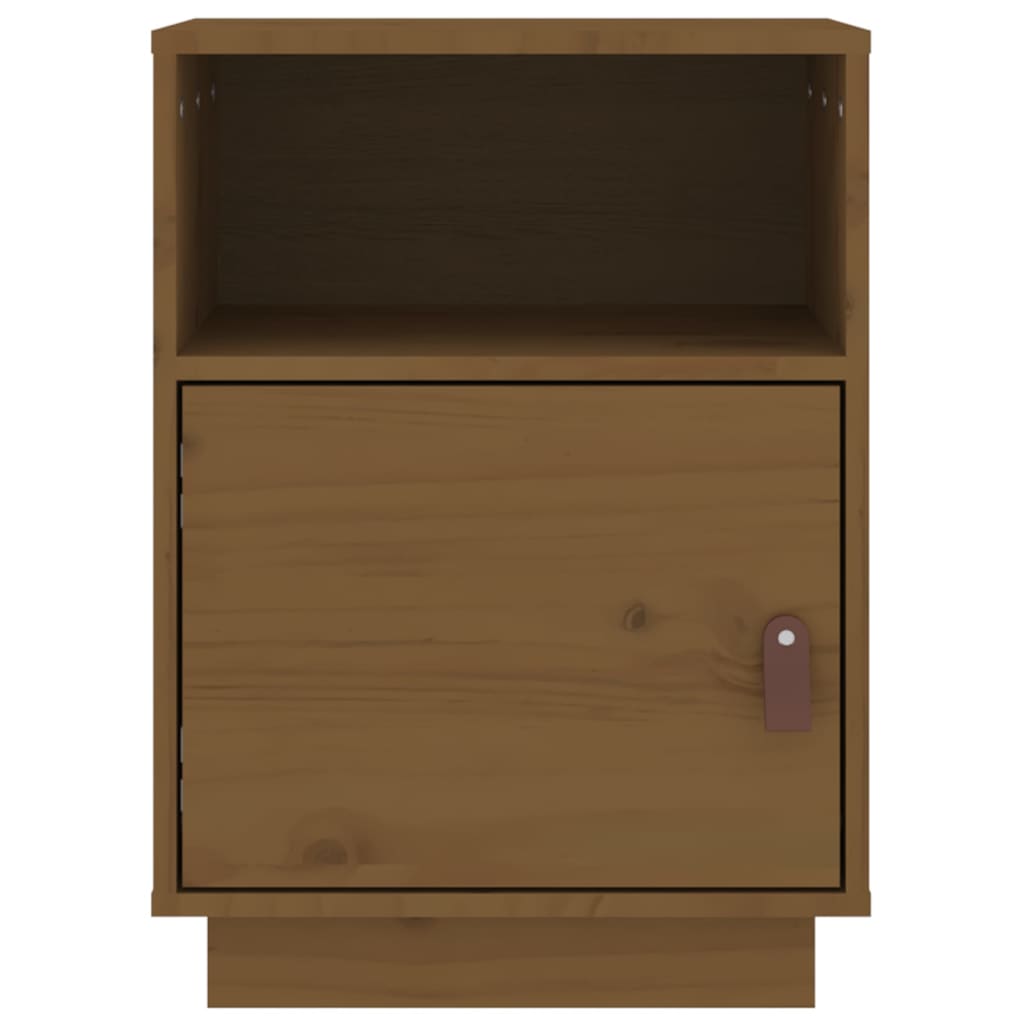 Solid Pine Bedside Cabinets, Honey Brown, 2 Pcs, 40x34x55 cm