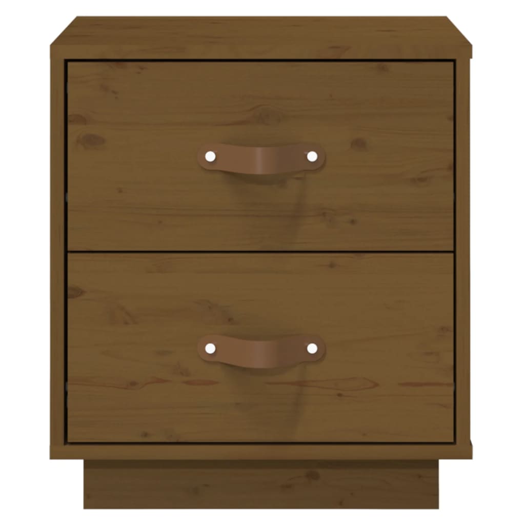 Solid Pine Bedside Cabinet Honey Brown 40x34x45 cm