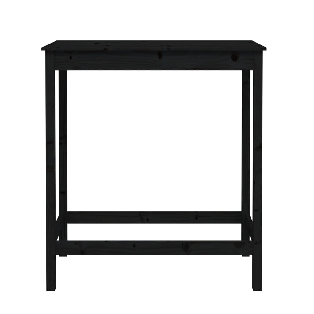 Solid Pine Black Bar Table, 100x50x110 cm, Elegant & Durable