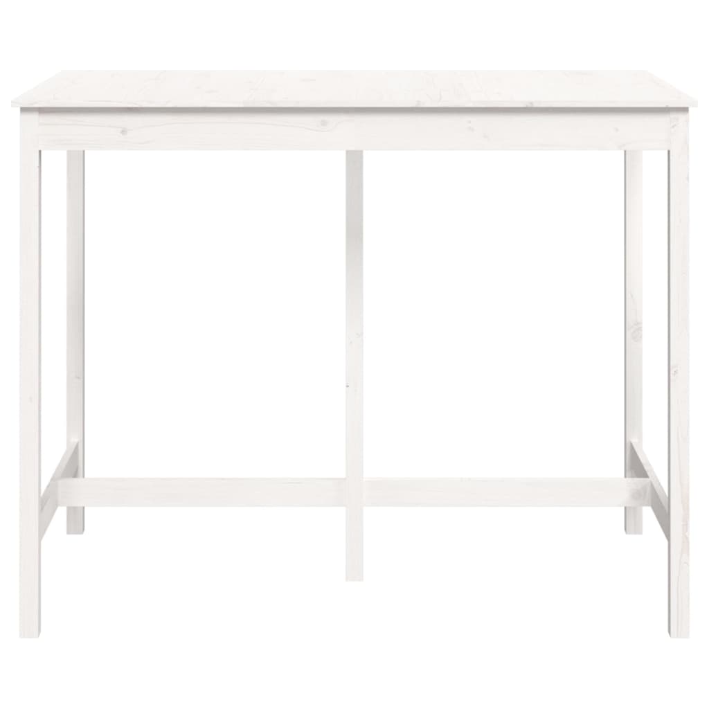 Solid Pine White Bar Table 140x80x110 cm - Stylish & Durable