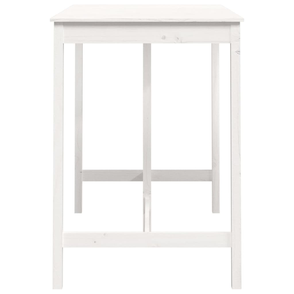 Solid Pine White Bar Table 140x80x110 cm - Stylish & Durable