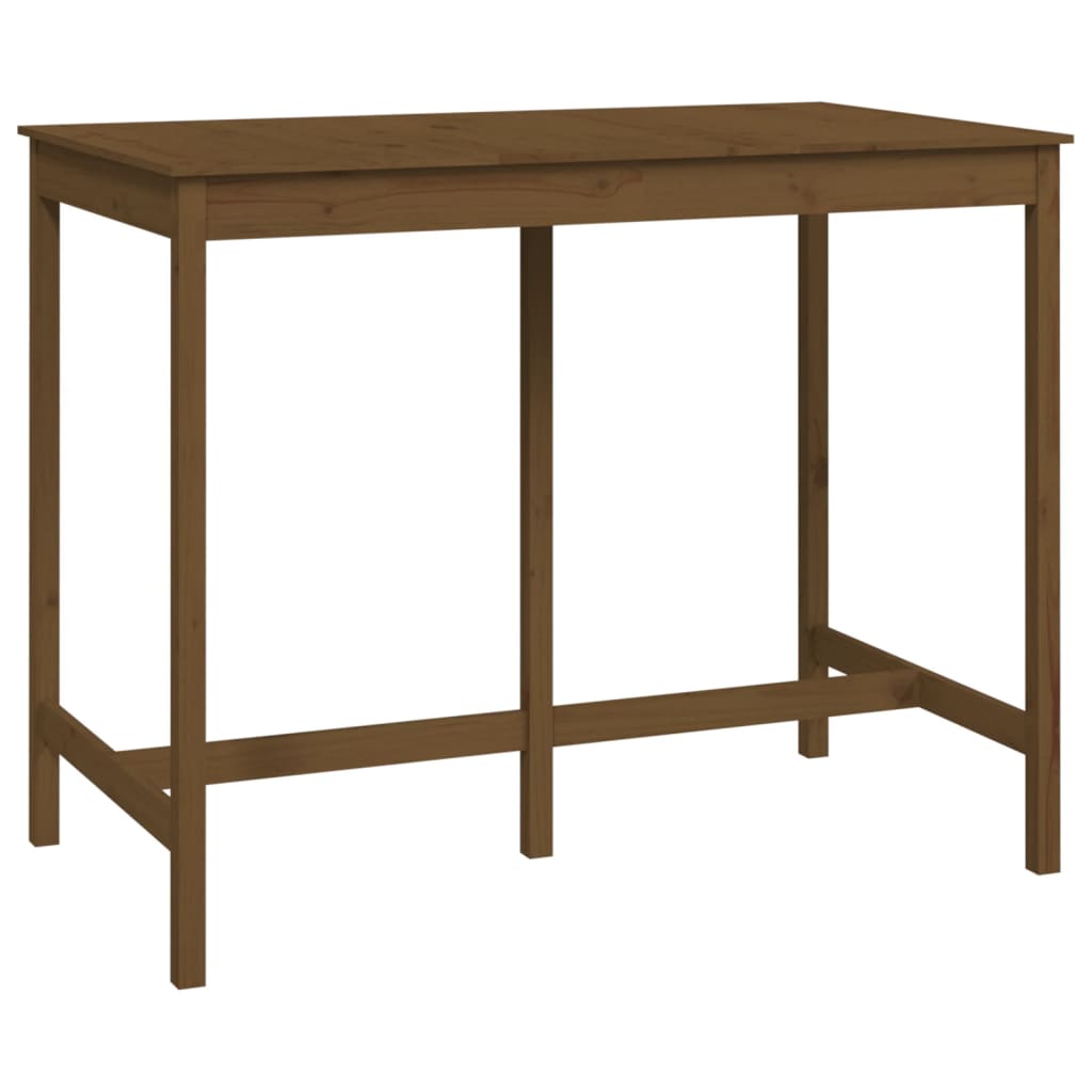 Solid Pine Bar Table 140x80x110 cm - Honey Brown Finish