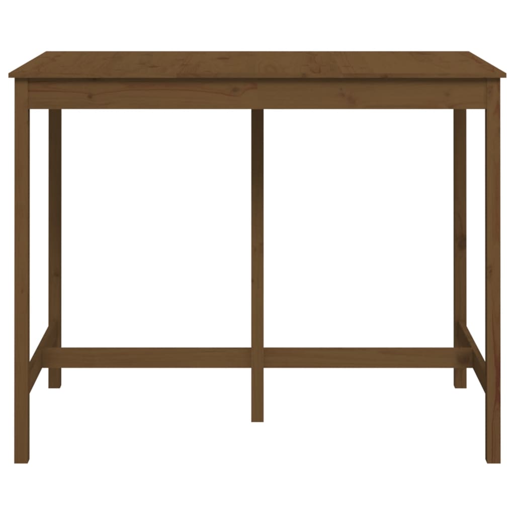 Solid Pine Bar Table 140x80x110 cm - Honey Brown Finish