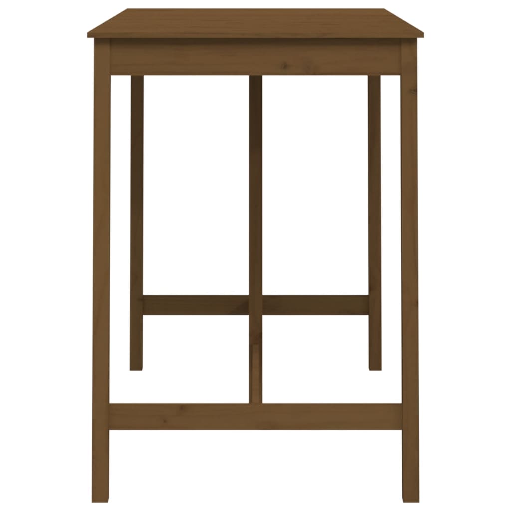 Solid Pine Bar Table 140x80x110 cm - Honey Brown Finish