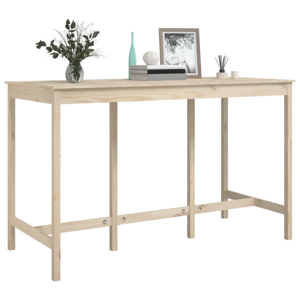 Solid Pine Bar Table 180x80x110 cm - Rustic Elegance