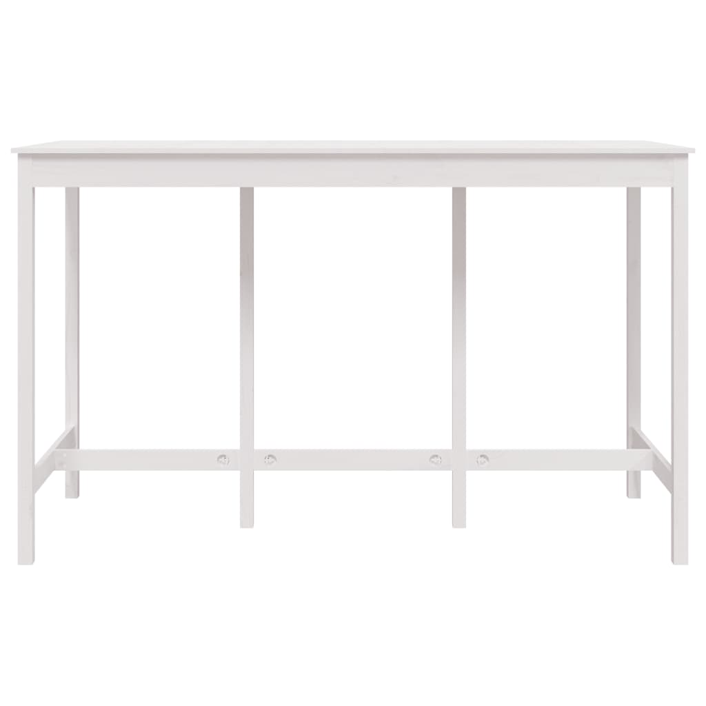 Solid Pine Bar Table - White 180x80x110 cm | Stylish & Durable