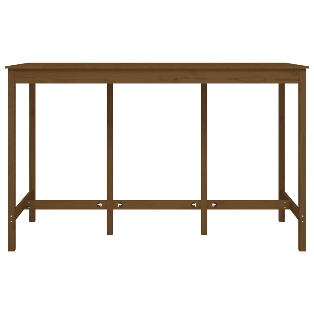 Solid Pine Bar Table, Honey Brown, 180x80x110 cm
