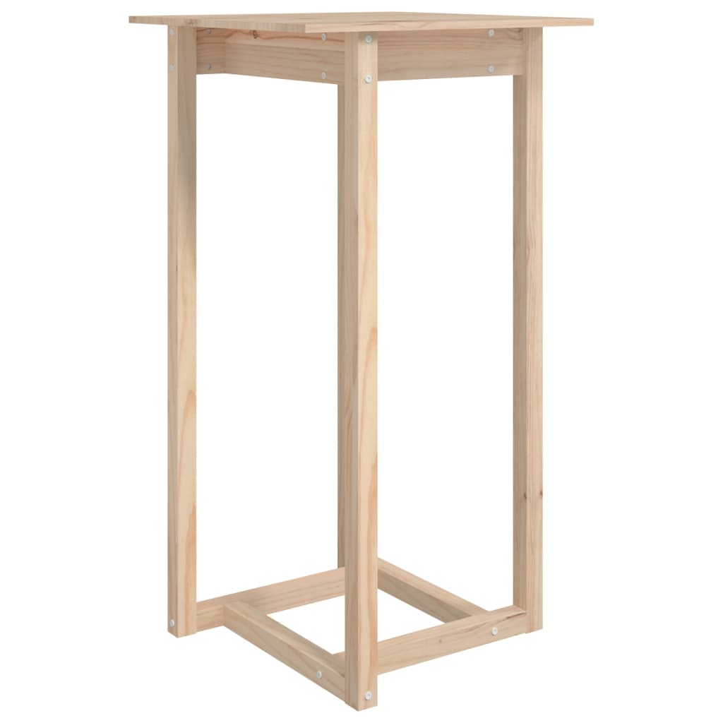 Solid Pine Bar Table 60x60x110 cm - Rustic Wood Finish