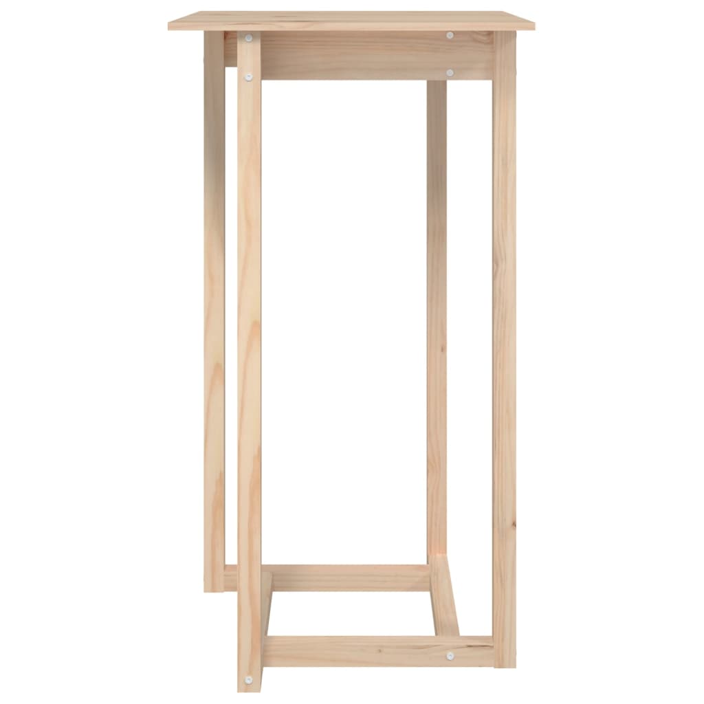 Solid Pine Bar Table 60x60x110 cm - Rustic Wood Finish