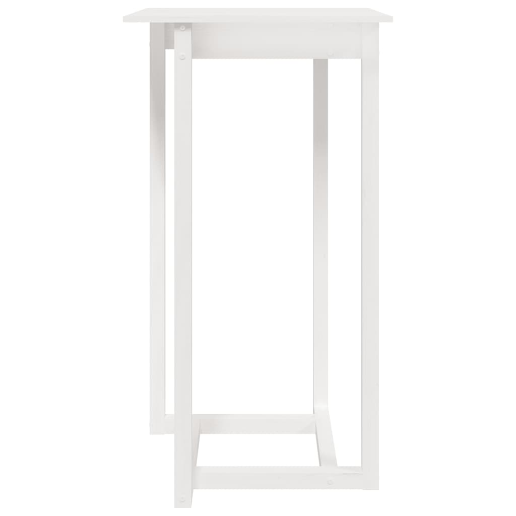 Solid Pine White Bar Table 60x60x110 cm - Elegant & Durable