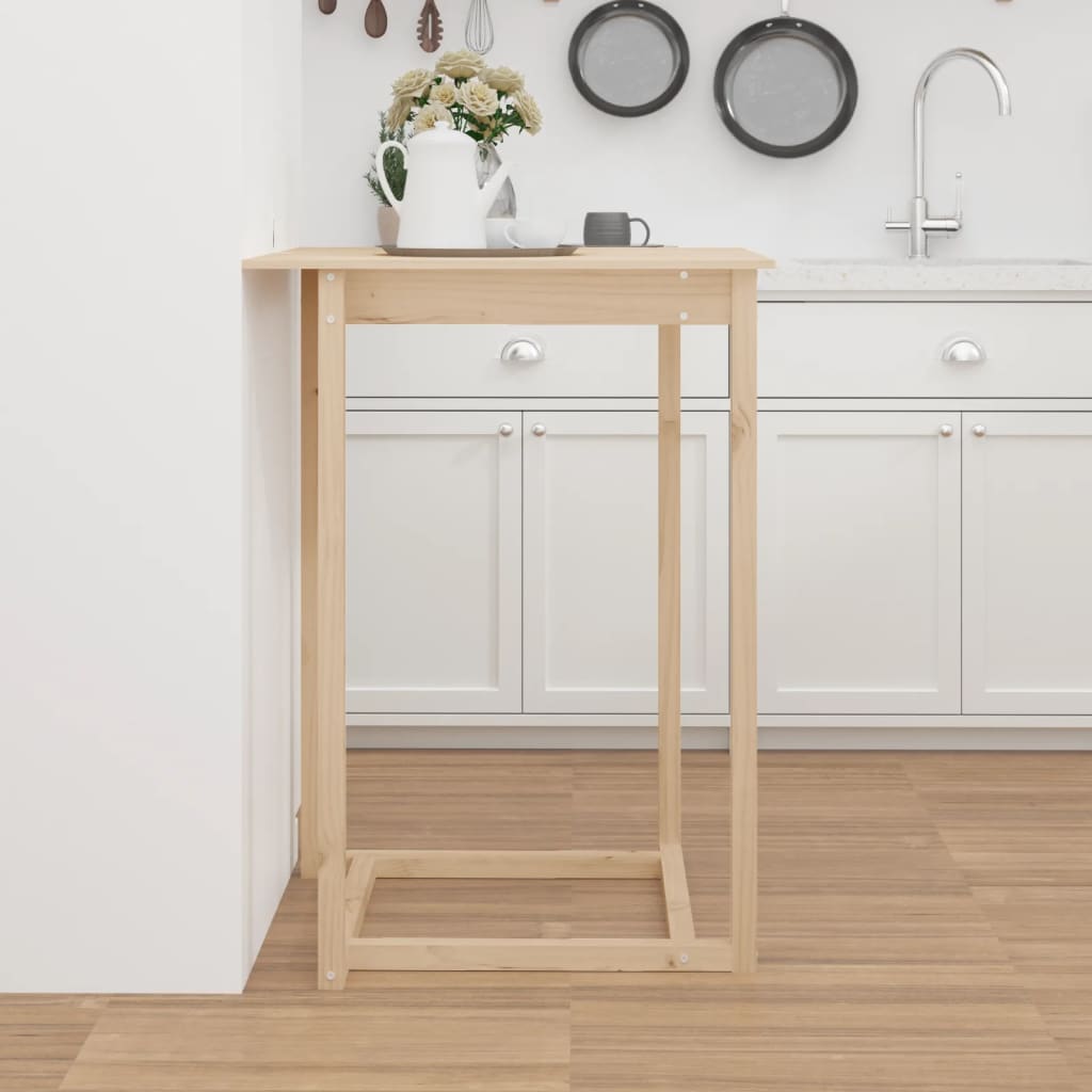 Solid Pine Bar Table, 80x80x110 cm - Stylish & Durable Design