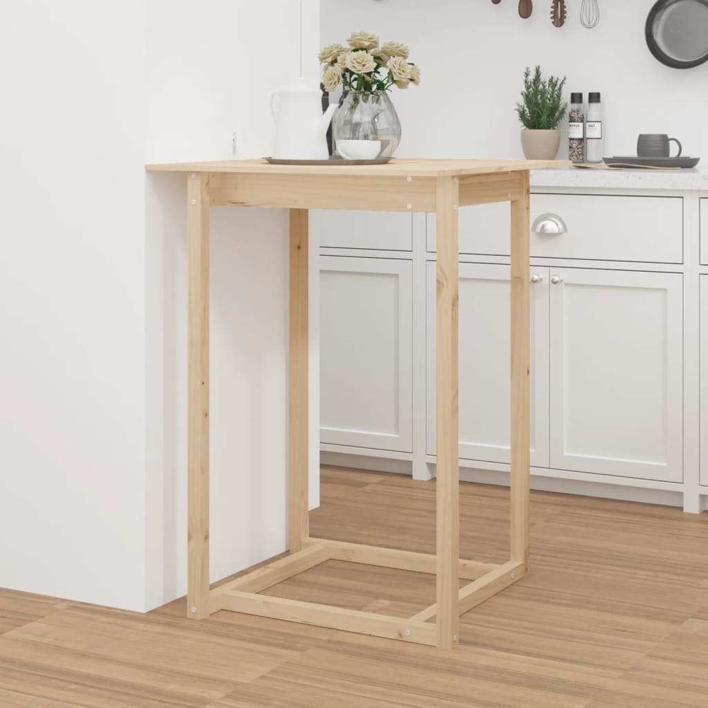 Solid Pine Bar Table, 80x80x110 cm - Stylish & Durable Design