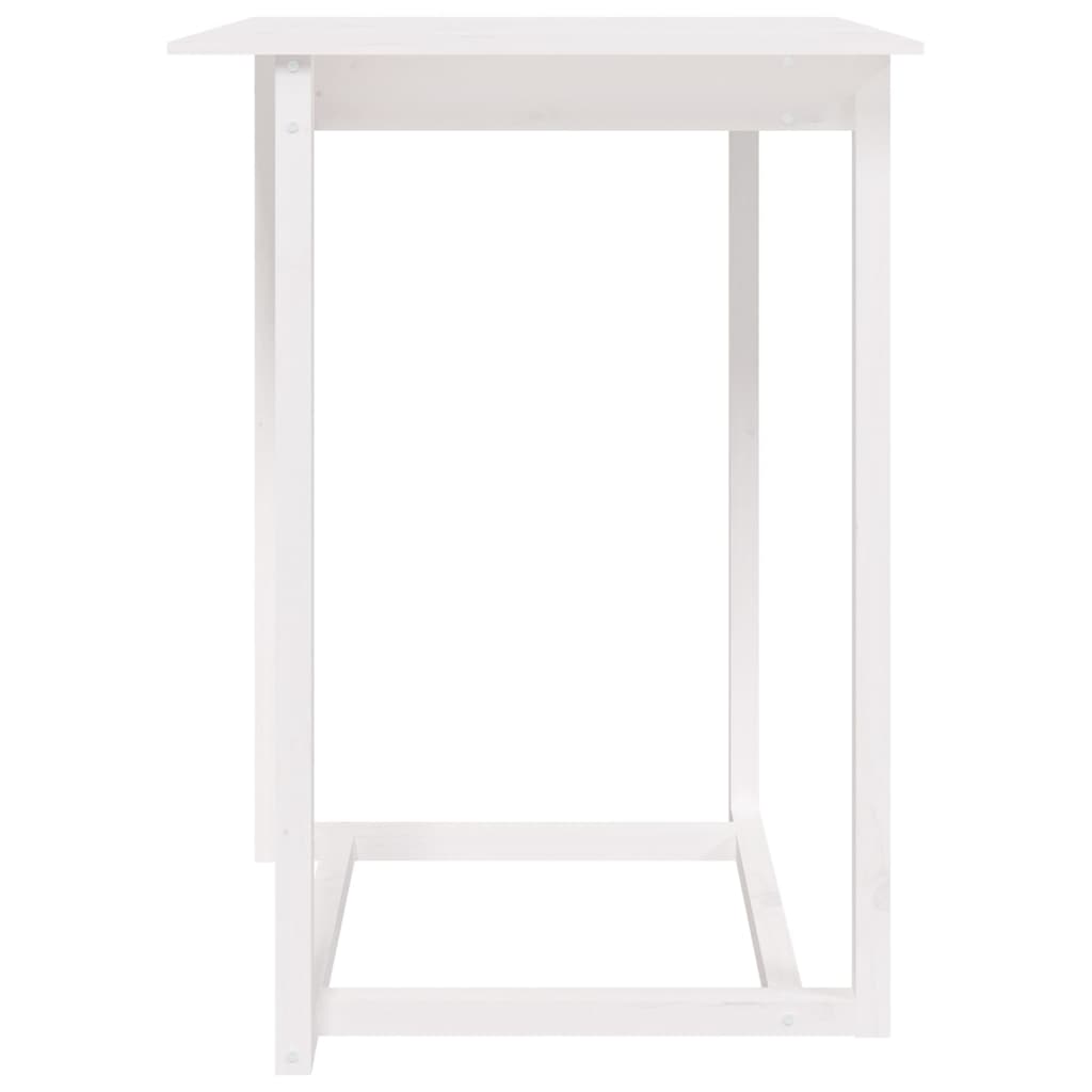 Solid Pine White Bar Table 80x80x110 cm - Stylish & Durable