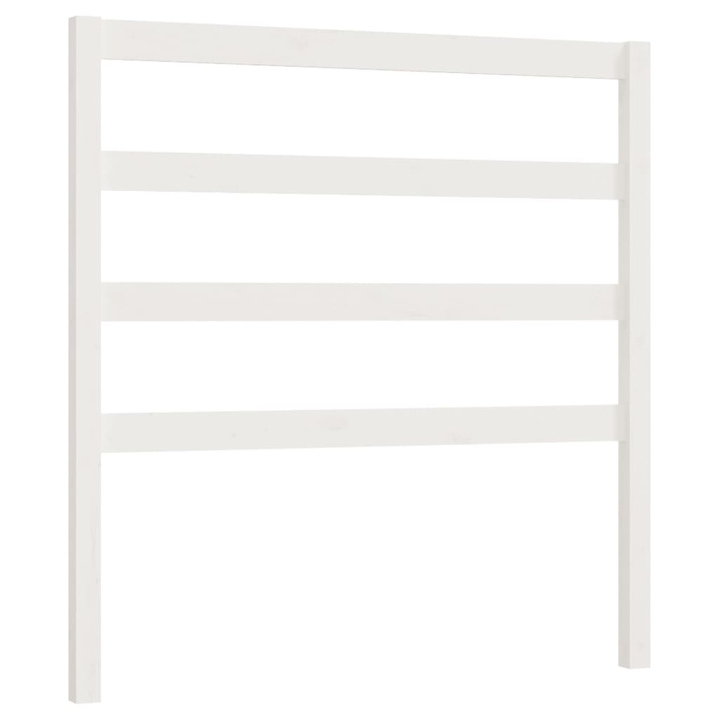Solid Pine Wood White Headboard 95x4x100 cm - Elegant & Sturdy