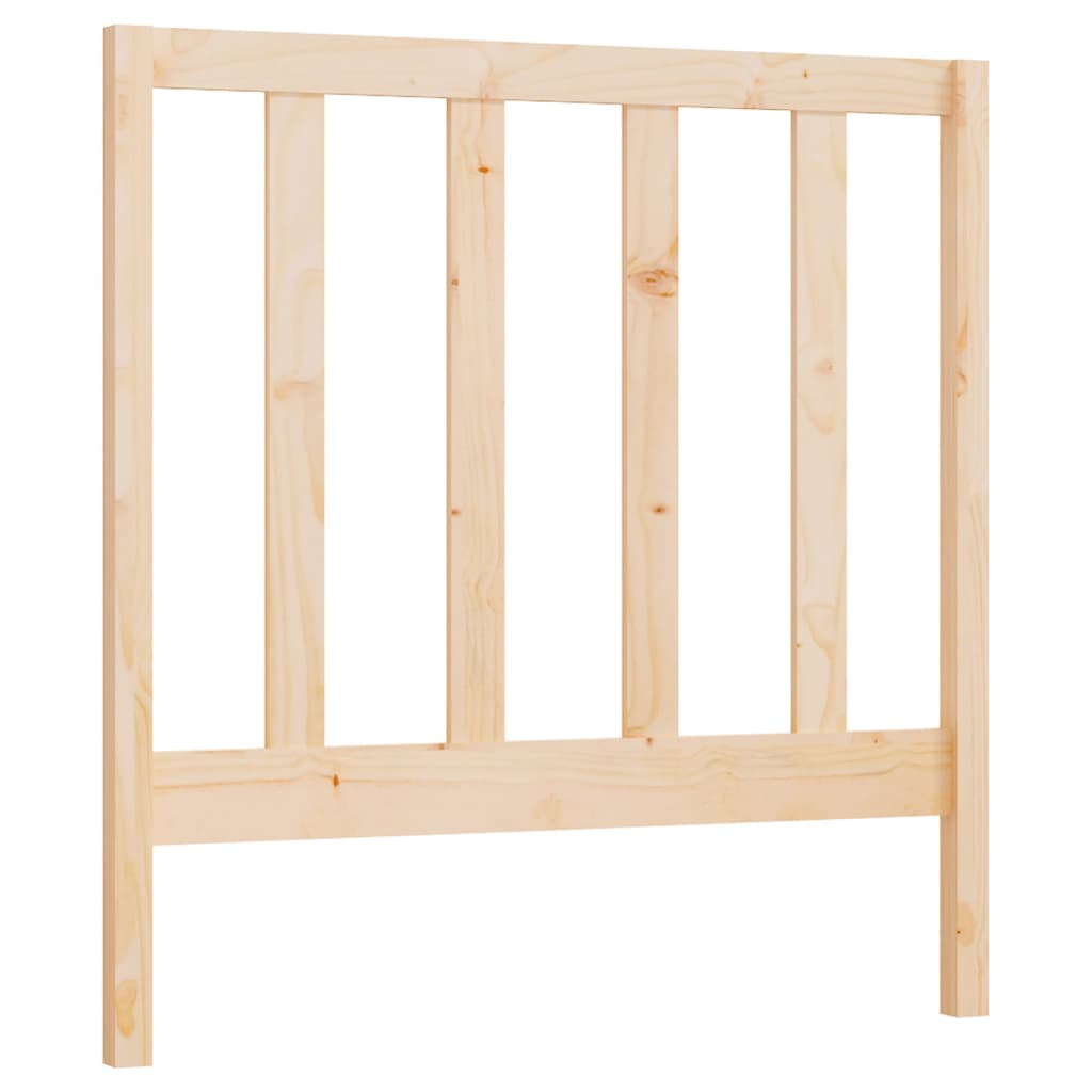 Solid Pine Wood Bed Headboard 95x4x100 cm - Natural Finish