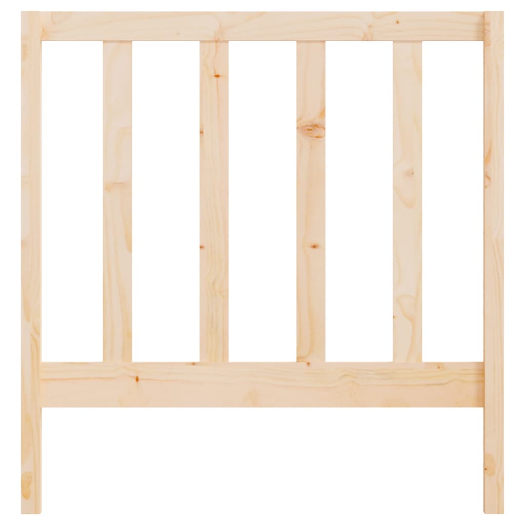 Solid Pine Wood Bed Headboard 95x4x100 cm - Natural Finish