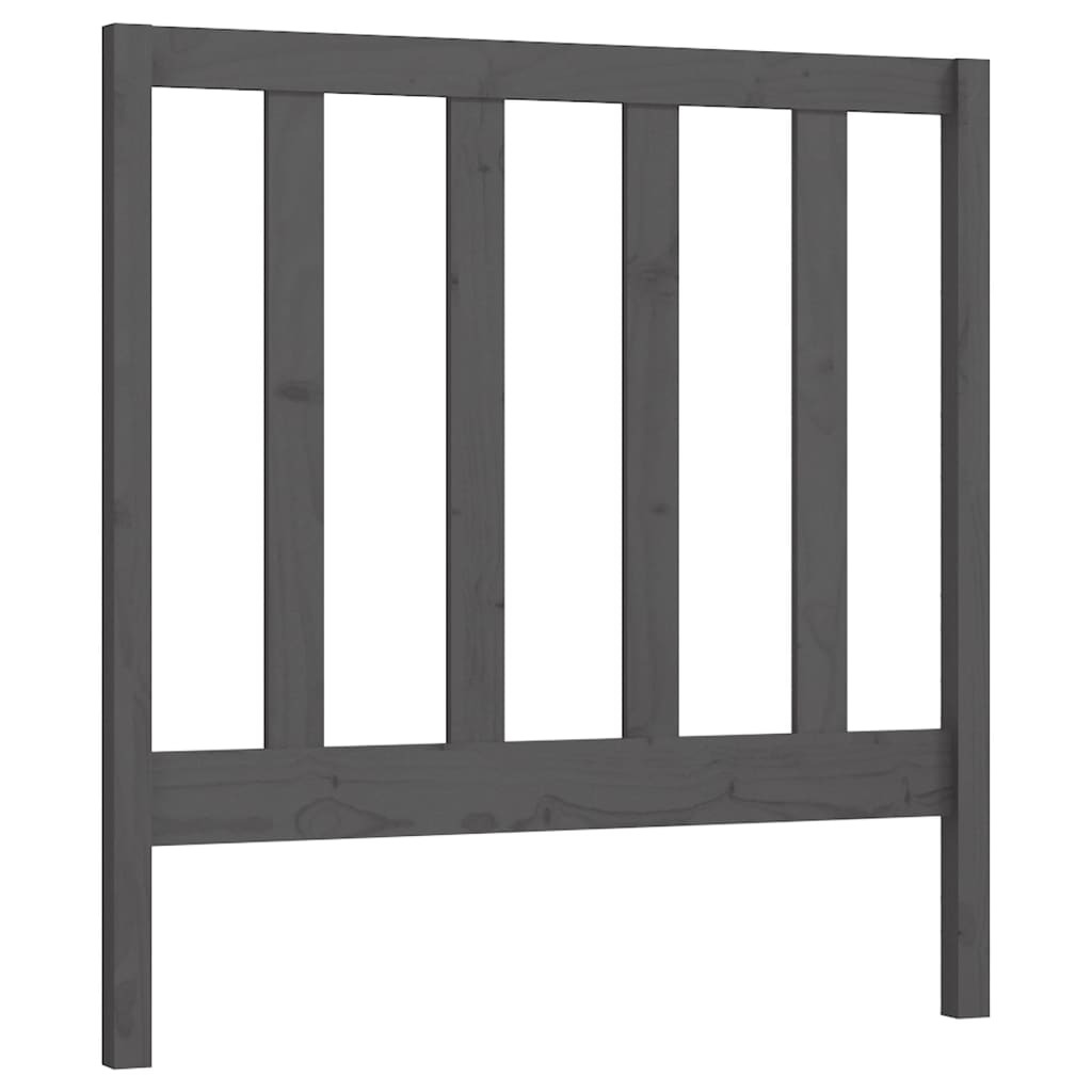 Solid Pine Wood Grey Headboard 95x4x100 cm - Stylish & Durable