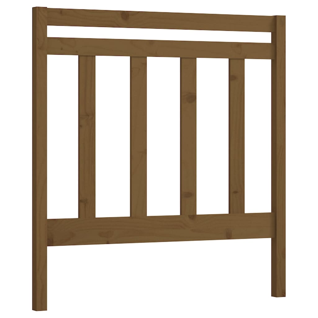 Solid Pine Honey Brown Bed Headboard - 95x4x100 cm