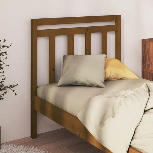 Solid Pine Honey Brown Bed Headboard - 95x4x100 cm