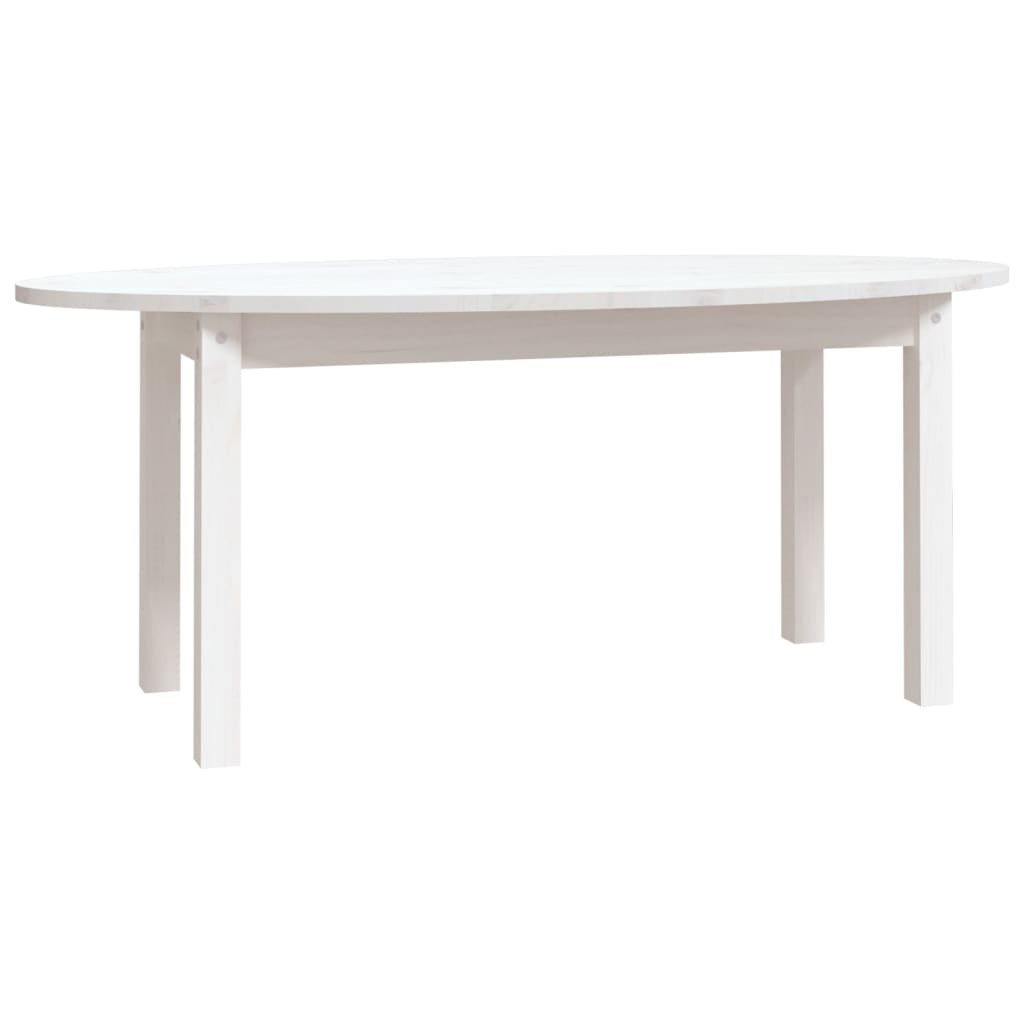 Coffee Table White 110x55x45 cm Solid Wood Pine