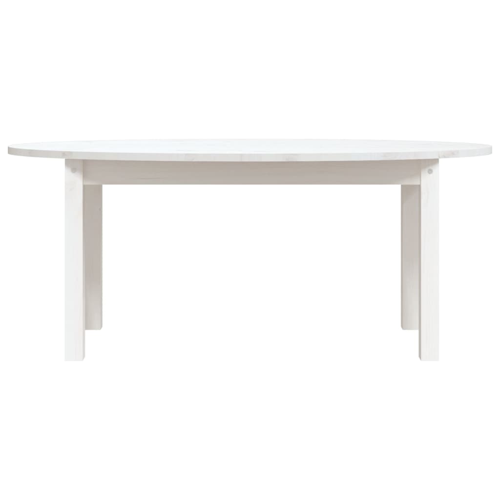 Coffee Table White 110x55x45 cm Solid Wood Pine