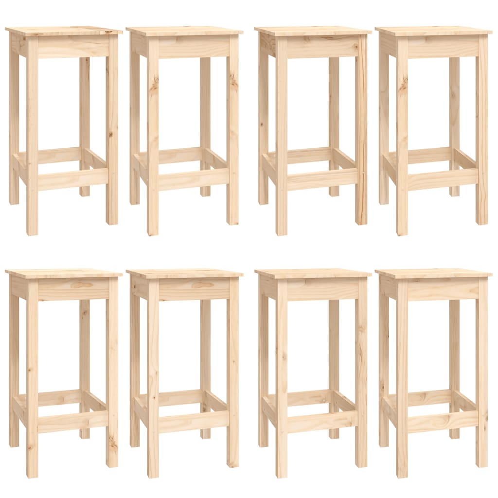 9 Piece Bar Set Solid Wood Pine