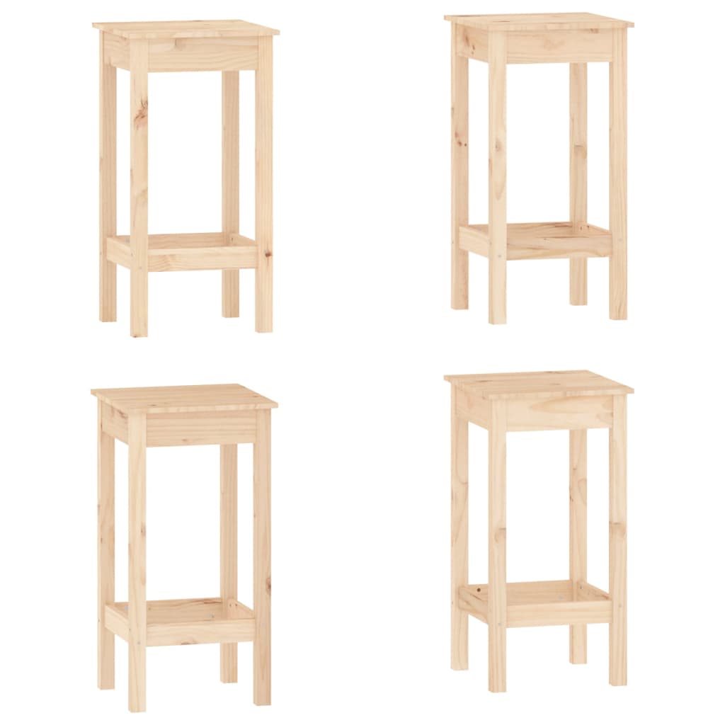 5 Piece Bar Set Solid Wood Pine