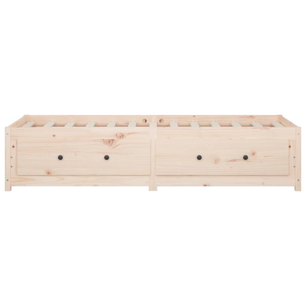 Solid Pine Wood Day Bed Frame 80x200 cm - Mattress Not Included