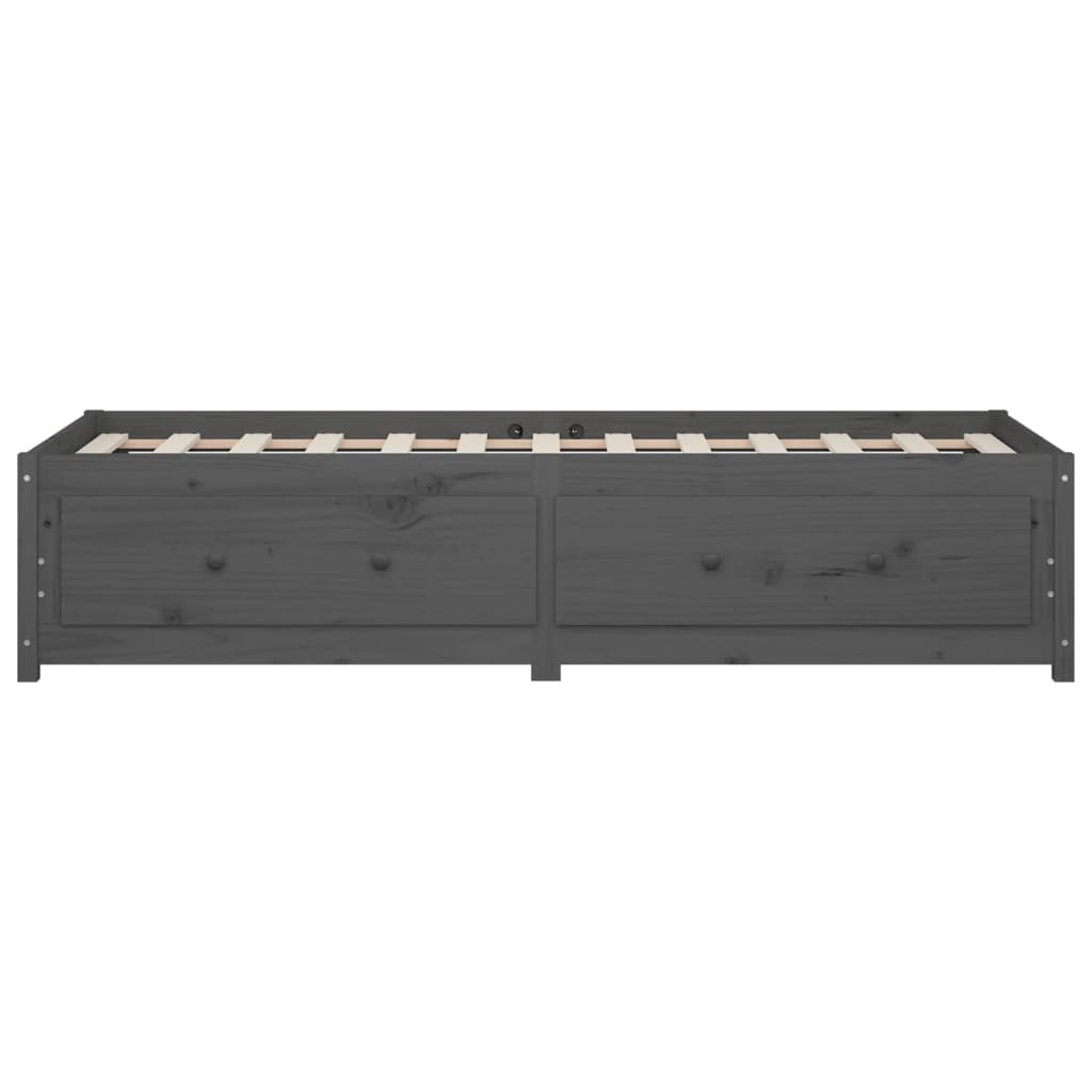 Solid Pine Grey Day Bed 90x200 cm - No Mattress Included