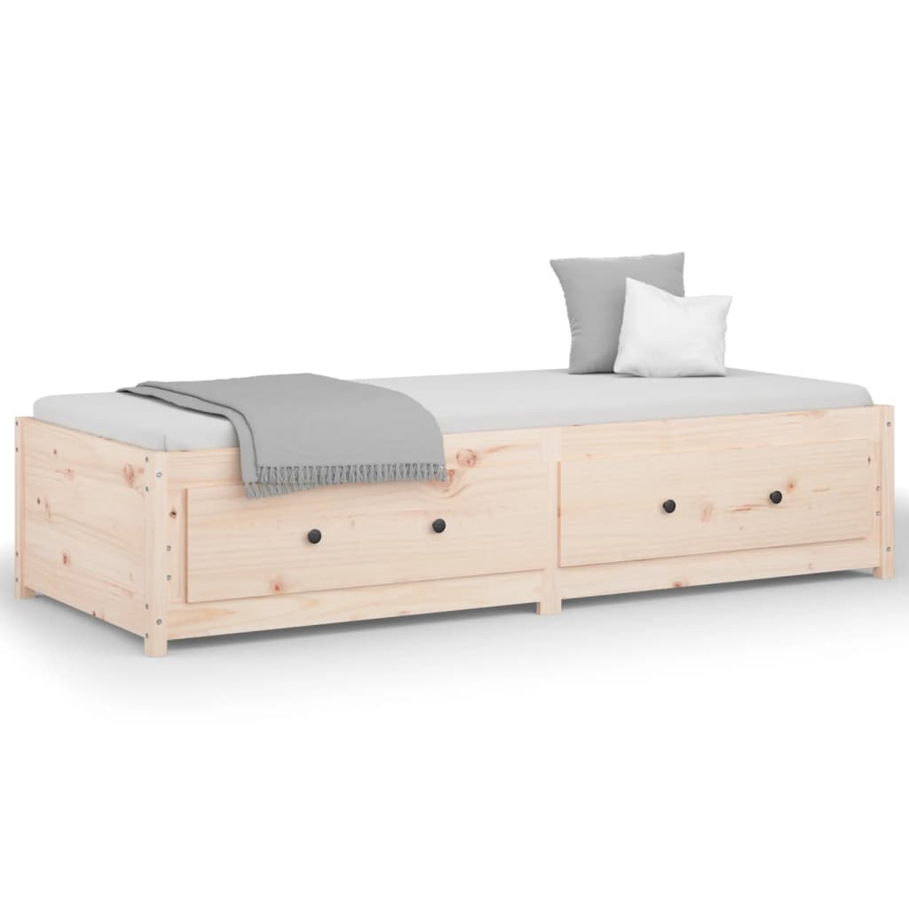 Solid Pine Wood Day Bed Frame 90x190 cm - No Mattress Included
