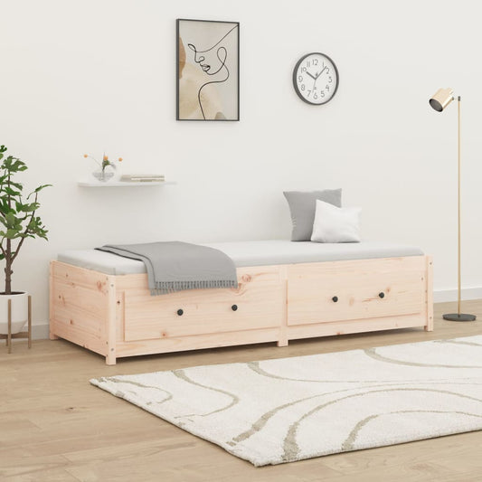 Solid Pine Wood Day Bed Frame 90x190 cm - No Mattress Included
