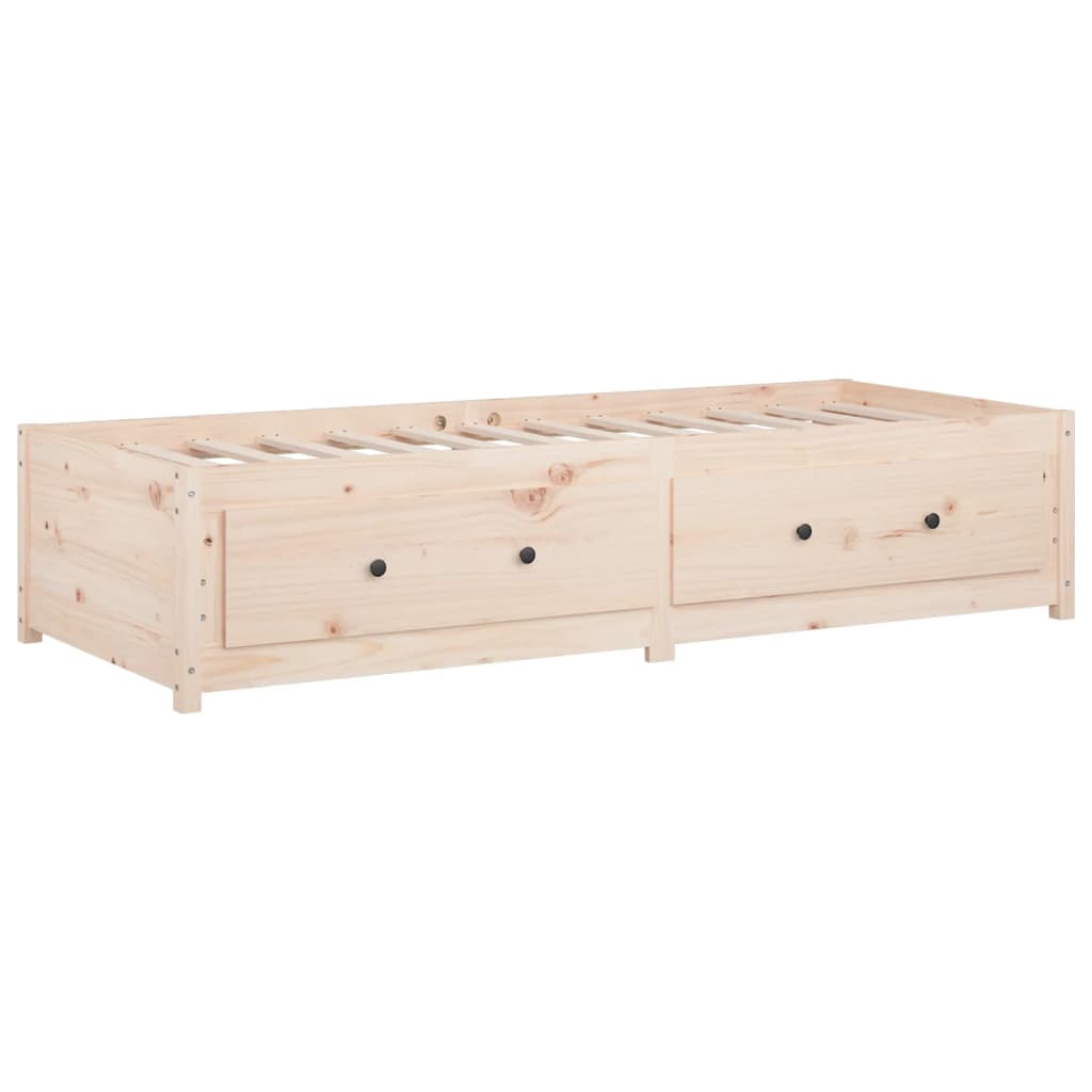 Solid Pine Day Bed Frame 75x190 cm - Small Single, No Mattress