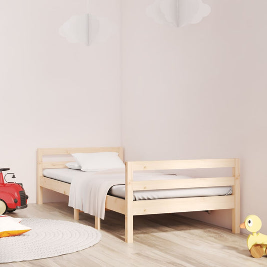Solid Pine Wood Single Bed Frame 90x190 cm - No Mattress Included