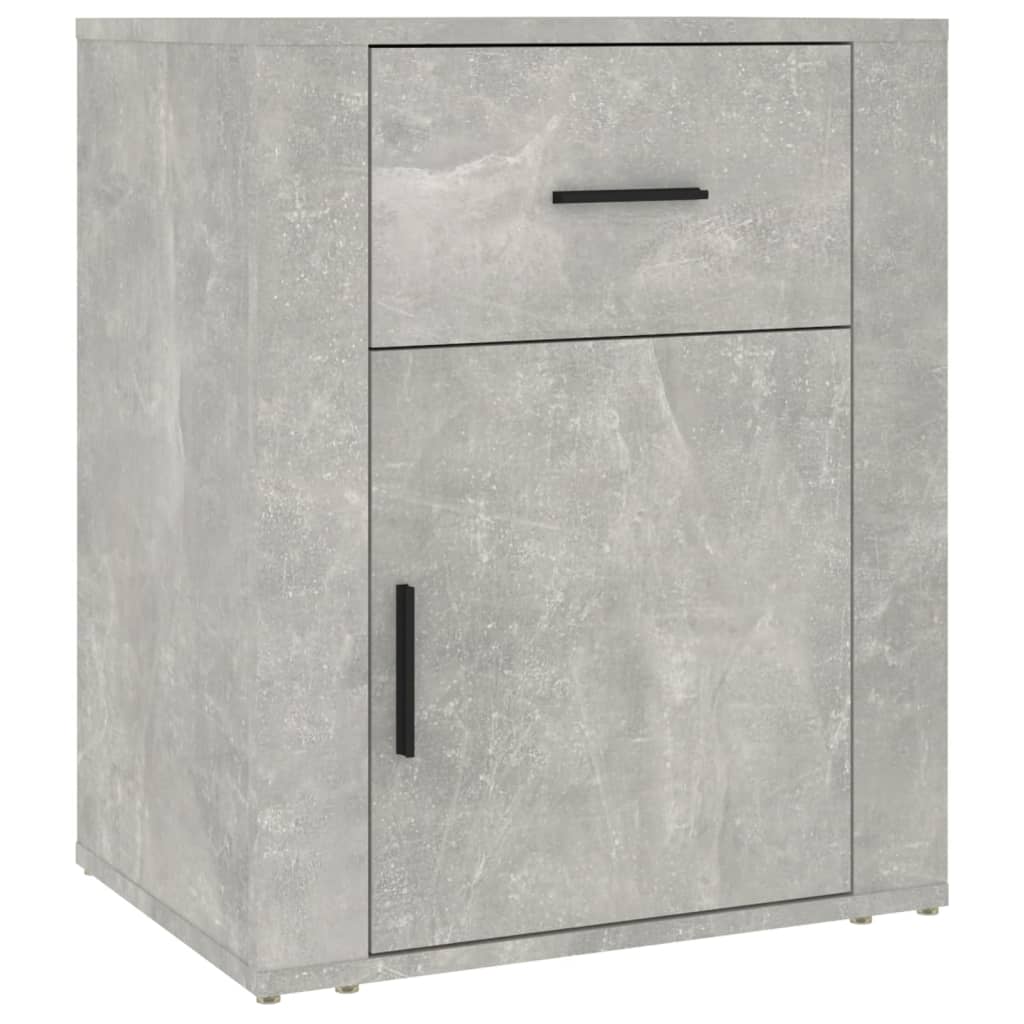 Concrete Grey Bedside Cabinet 50x36x60 cm - Engineered Wood