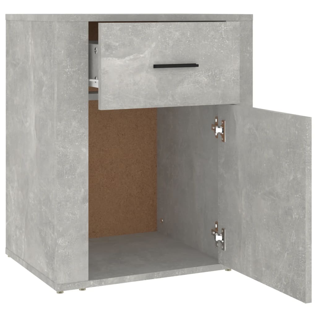 Concrete Grey Bedside Cabinet 50x36x60 cm - Engineered Wood